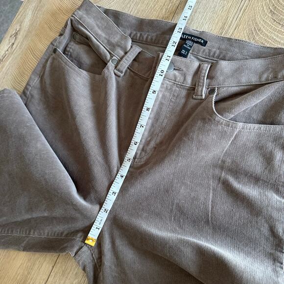 Eileen Fisher Organic Cotton Stretch Corduroy Straight Pant Taupe S - Picture 9 of 12